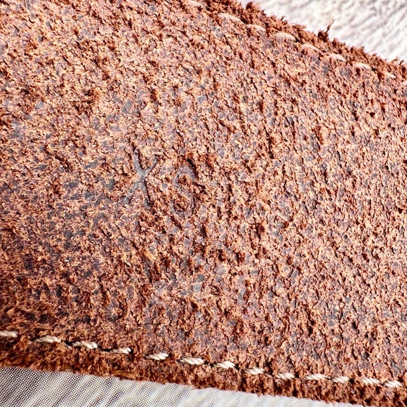 Leatherock Brown Leather Belt w/ Beautiful Stone Embellished Buckle XS 28”-32” main image 11